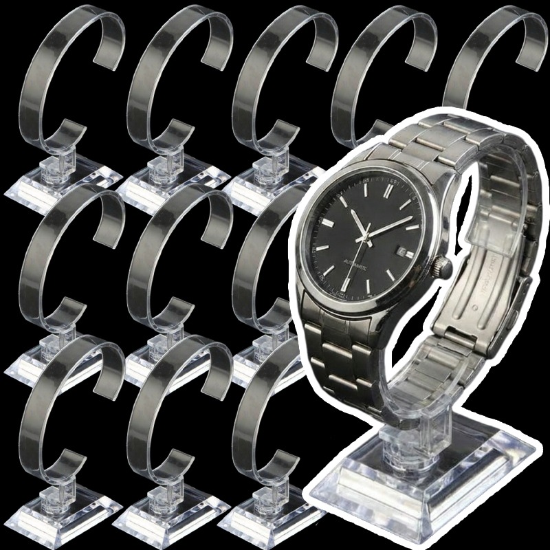 Jewelry And Watches Inc - 1/10 個のジュエリーディスプレイスタンド、時計、ブレスレット、ホルダー、オーガナイザーラック、ショップ用バングル、C サークル収納ディスプレイホルダー