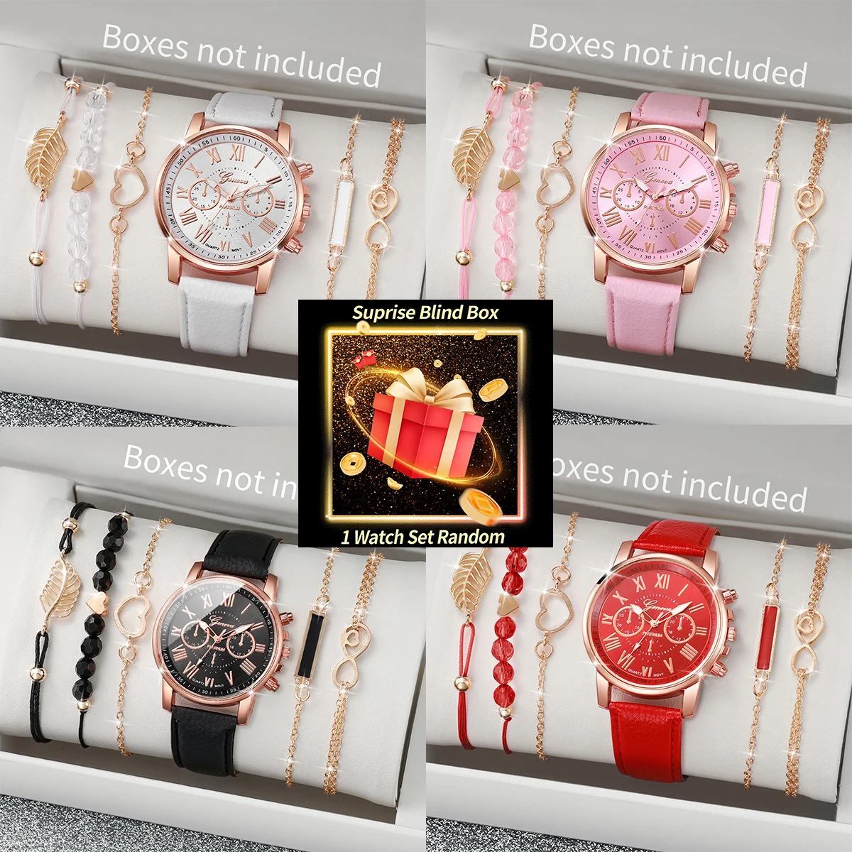 サプライズ・ブラインドボックス：レディース腕時計セット。ラン - Jewelry For Watches のレビューと価格