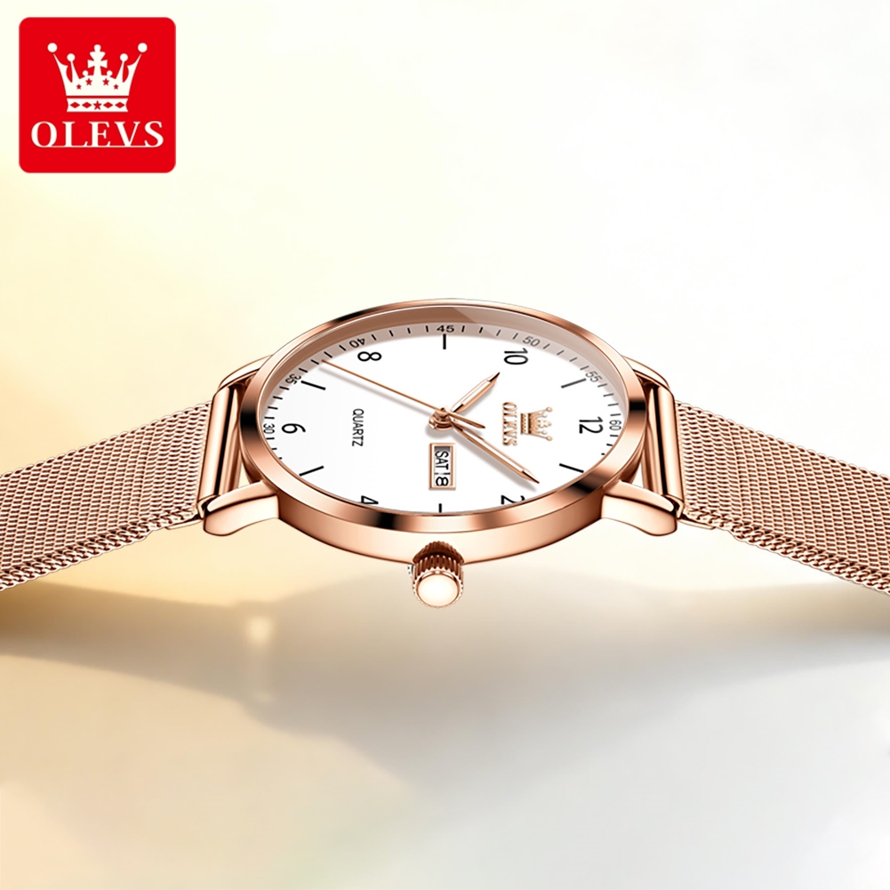 OLEVS 2996 女性腕時計オリジナルエレガントなスリム - Watch Display Box のレビューと価格